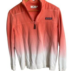 Vineyard Vines Women's Pullover Quarter Zip Ombre Size Small